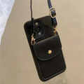Portemonnee Zwart - Marissa Telefoonhoesje - Crossbody Telefoonhoesje met Riem