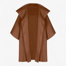 Clothes : Mikte | Elegante midi-jas voor dames van katoen in Bruin van Pantino