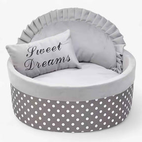 Pet Bed : Milo Dot | Warm en comfortabel wintermatras voor huisdieren in grijs van Pantino