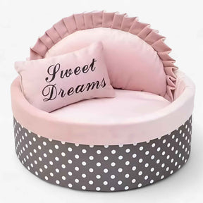 Pet Bed : Milo Dot | Warm en comfortabel wintermatras voor huisdieren in perzik van Pantino