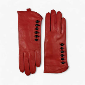 Gloves : Leren Handschoenen van Hoogwaardig Leer voor de Koudste Dagen - Rood in van Pantino