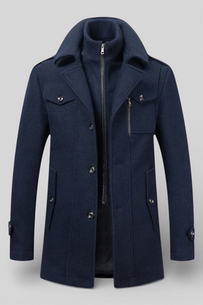 Winter Coat : Winterjas Heren Marineblauw in Marineblauw van Pantino