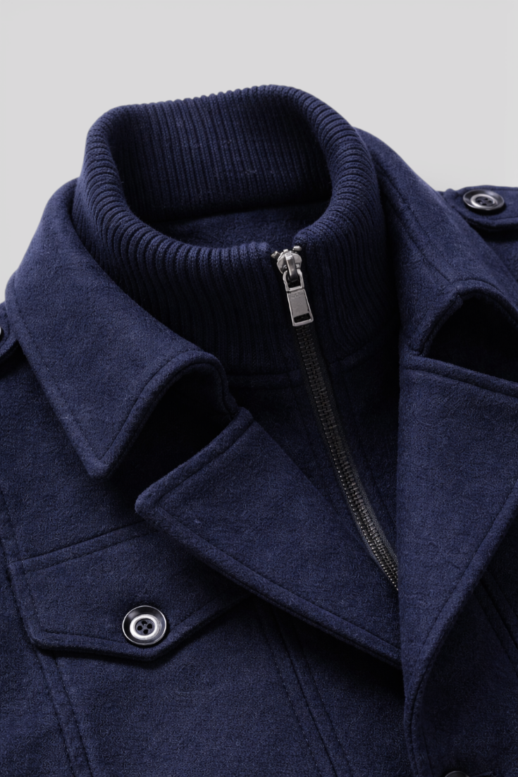 Winter Coat : Winterjas Heren Marineblauw in van Pantino