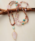 HealingWithin Collana Protettiva in Quarzo Rosa, Amazonite e Diaspro