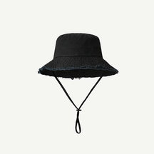 Bucket Hat : Bucket Hat Katoen - Oranje in Zwart 54-58cm van Pantino