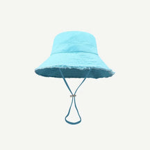 Bucket Hat : Bucket Hat Katoen - Oranje in Blauw 54-58cm van Pantino