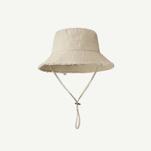Bucket Hat : Bucket Hat Katoen - Oranje in Beige 54-58cm van Pantino