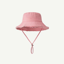 Bucket Hat : Bucket Hat Katoen - Oranje in Licht Roze 54-58cm van Pantino