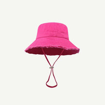 Bucket Hat : Bucket Hat Katoen - Oranje in Roze 54-58cm van Pantino