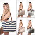 Borsa da Spiaggia a Grande Capacità Donna - Nera