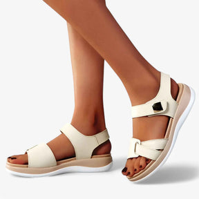 Dames Comfortabele Orthopedische Leren Sandalen met Voetboogondersteuning