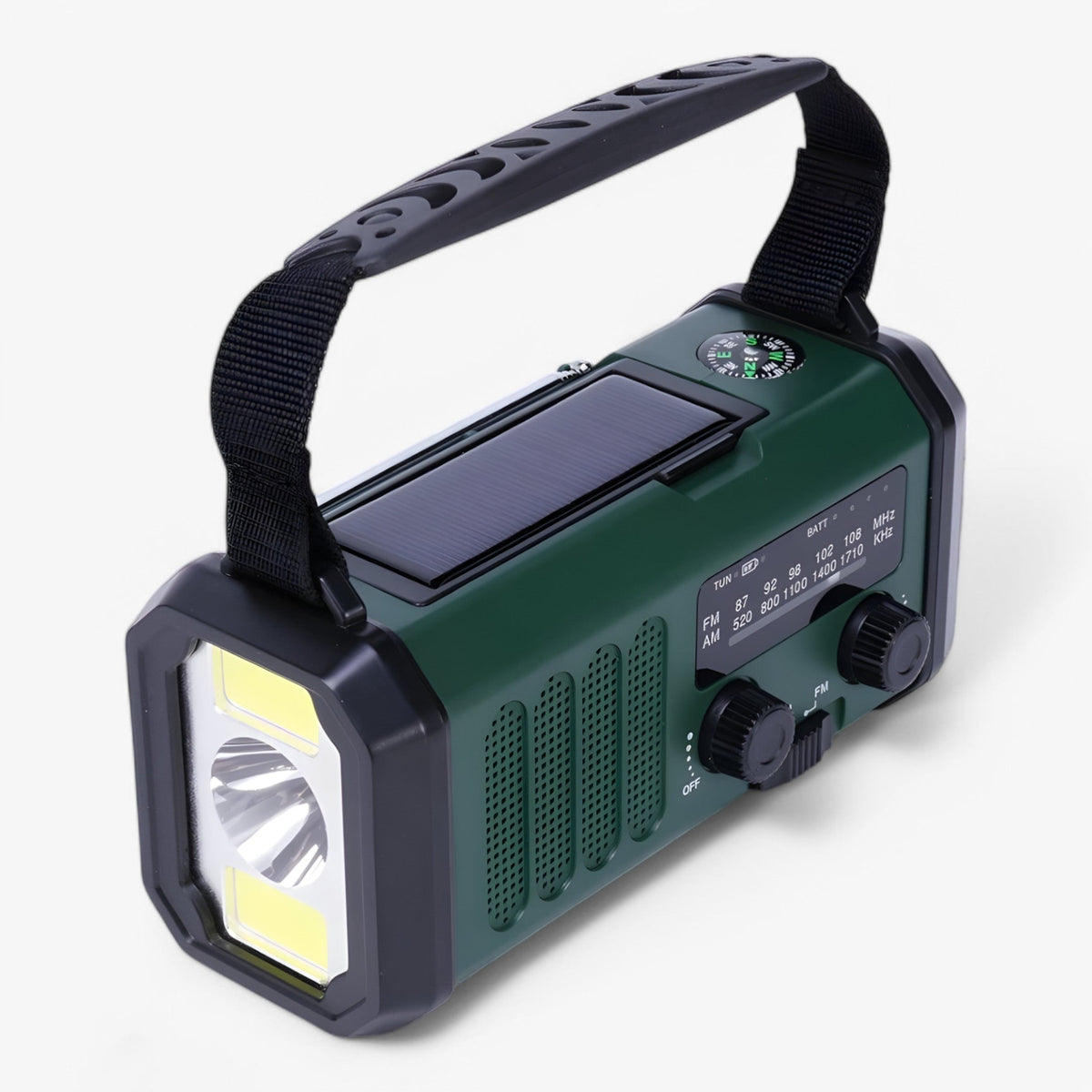 gadgets : Oliver | Draagbare Radio met Handmatige Oplader in Olijfgroen van Pantinoshop