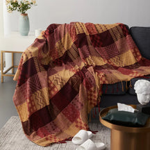 Sully | Cosy kwastjesdeken - Roodbruin - Scandinavian Blankets - Pantino