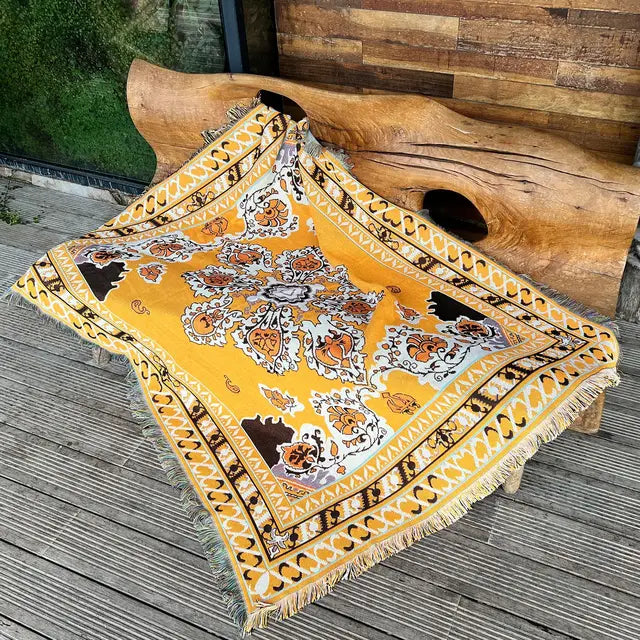 Cozy Tahlia™ | Boheems stijlvol tapijt Scandinavian Blankets Pantino Gul 130X160CM 