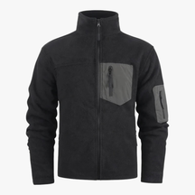 Heren Bovenkleding : Oliver | Heren Slim Fit Winterjas van Polarfleece in Zwart van Pantino