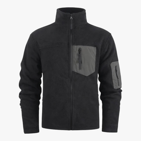 Heren Bovenkleding : Oliver | Heren Slim Fit Winterjas van Polarfleece in Zwart van Pantino