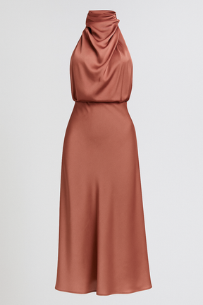 Dress : Olivia – Elegante damesjurk – Lichtgewicht, stijlvol en perfect voor elke gelegenheid in Zalm van Pantino