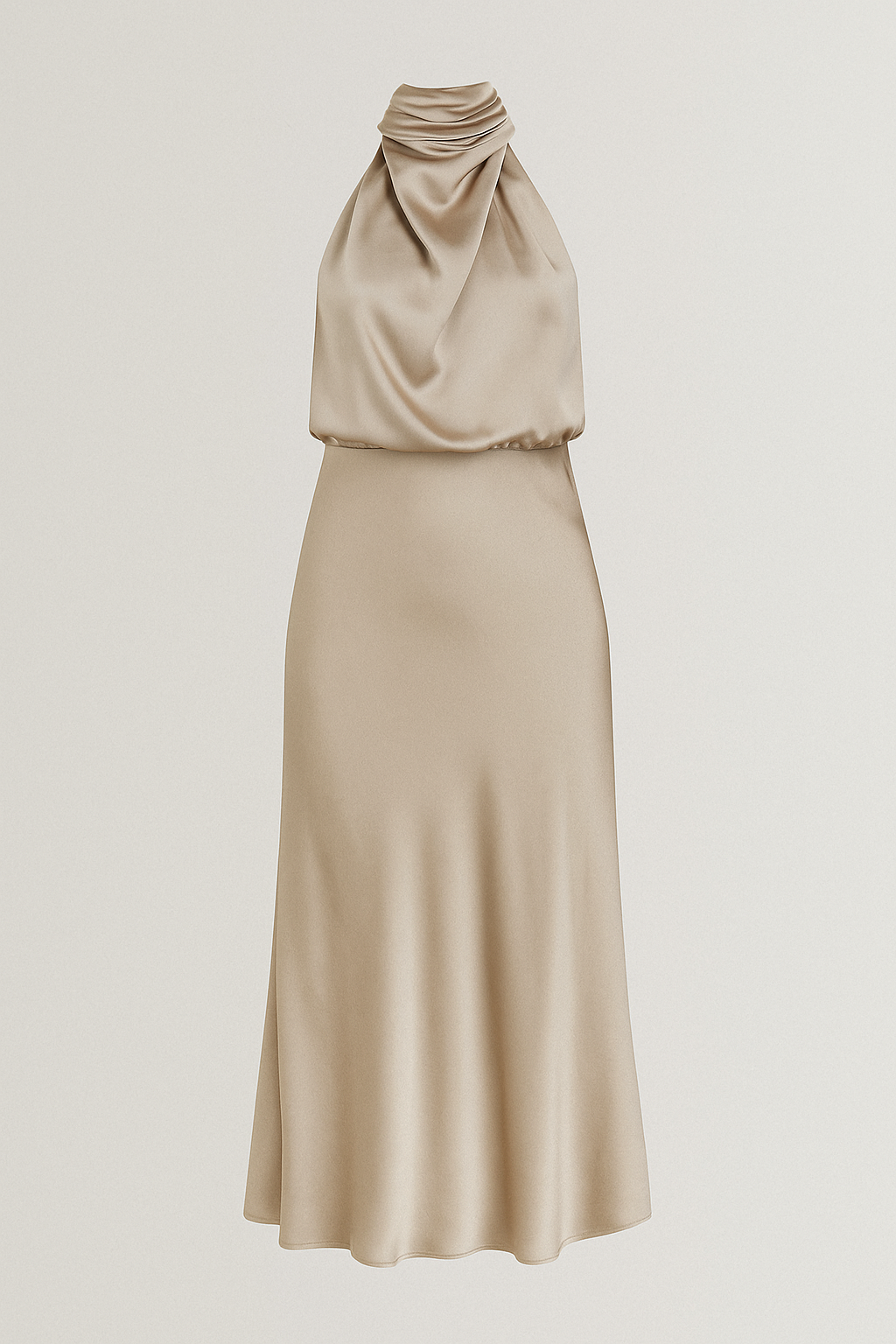 Dress : Olivia – Elegante damesjurk – Lichtgewicht, stijlvol en perfect voor elke gelegenheid in Champagne van Pantino