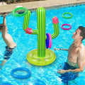 Set Giochi Gonfiabile a Forma di Cactus Verde per Piscina - Festa BBQ Estiva - PVC