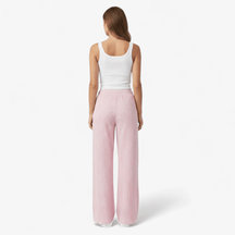 women pants : Sofia | Comfortabele Wijde Broek in Rosa van Pantinoshop