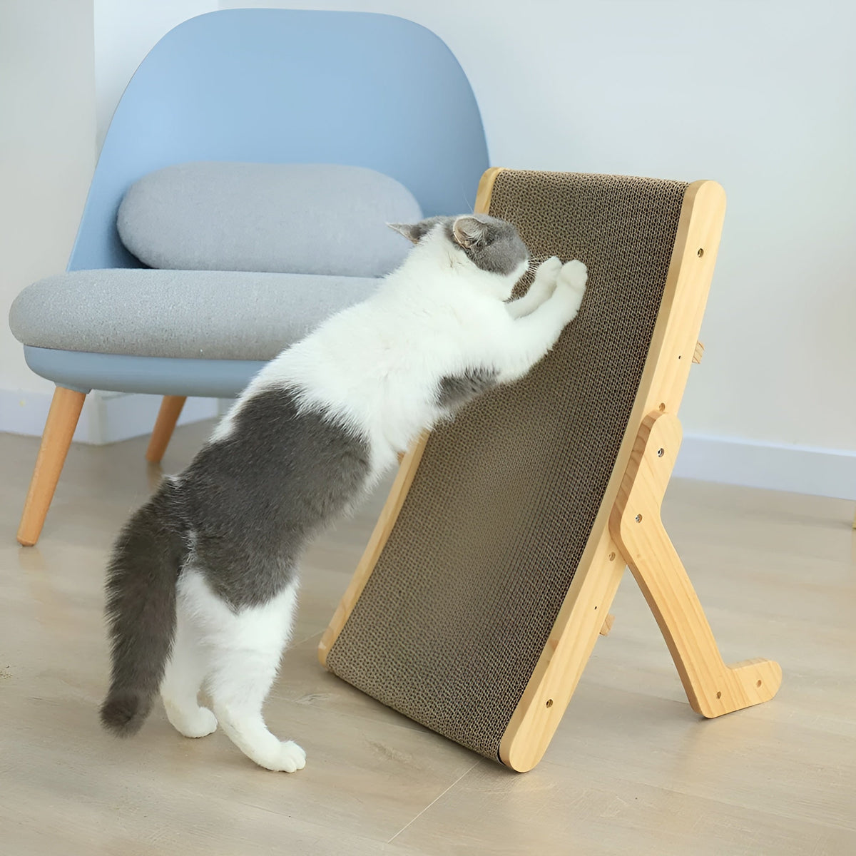 PurrPlay Board - Multifunctionele Verwijderbare Houten KattenKrabPlank - - VLP164 - Pantino