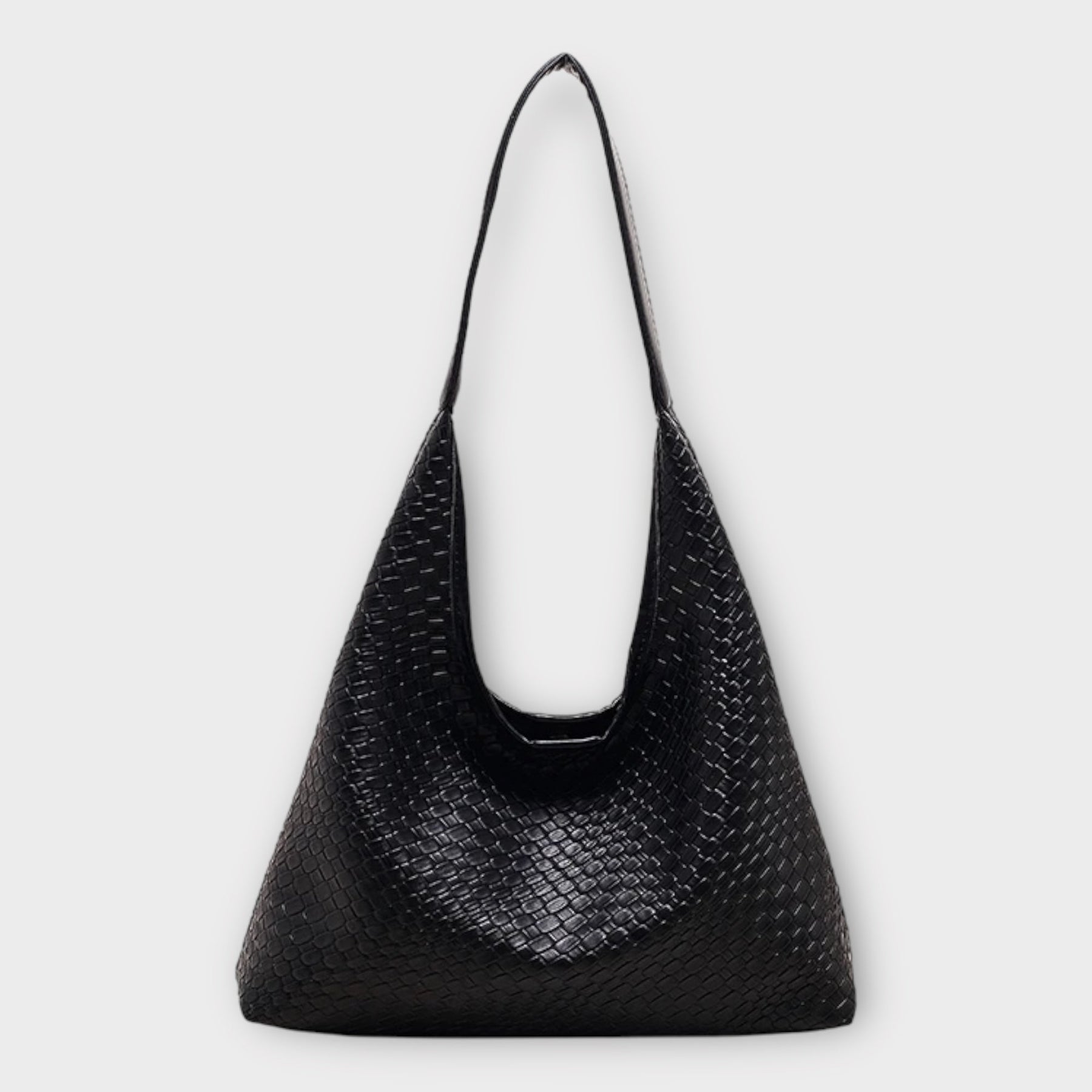 Woven tote bag - Black - Woven tote bag - Pantino