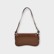 bags : Stadsschoudertas Dames - Minimalistisch Stedelijk Design - PU-Leer in Brown van Pantino