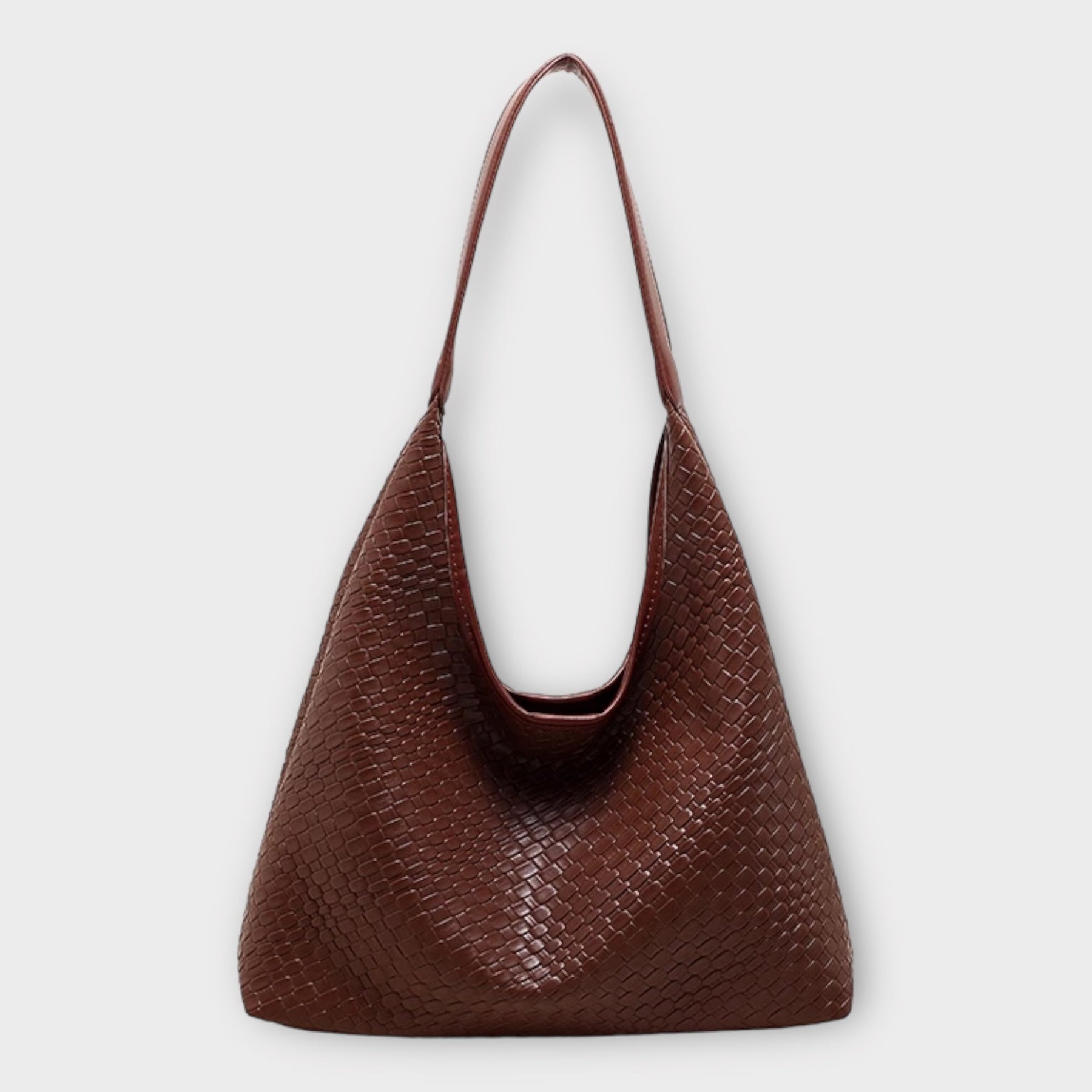 Woven tote bag - brown - Woven tote bag - Pantino