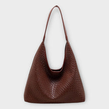 bags : Tote Bag Beige - Woven in brown van Pantino