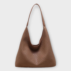 Woven tote bag - Khaki - Woven tote bag - Pantino