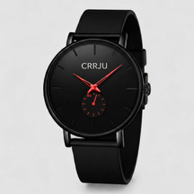 watches : Waterdicht Luxe Quartz Horloge in Zwart rood van Pantino