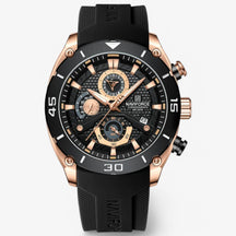 Watches : Rene | Tactisch en robuust – Waterdicht sporthorloge voor elke avonturier in Roze Zwart van Pantino