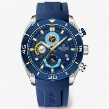 Watches : Rene | Tactisch en robuust – Waterdicht sporthorloge voor elke avonturier in Blauw van Pantino