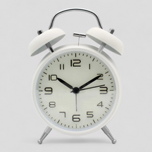 Budzik retro metalowy świecący podwójny dzwonek - głośny alarm cichy premium