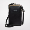 Bolsa para teléfono móvil de cuero - Negro