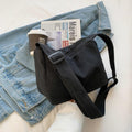 Bolso de hombro de cuero para mujer negro - elegante y compacto