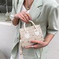 Borsa Intrecciata Donna Beige - Accenti Floreali Bohemien - Paglia