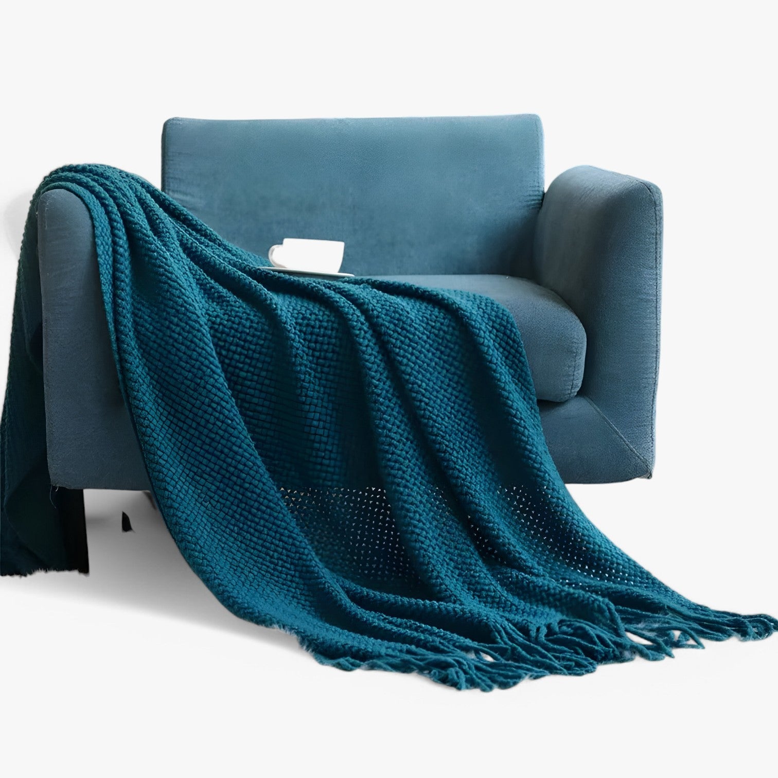 Gezellig gebreid plaid – zacht, warm en stijlvol met franjes Heren