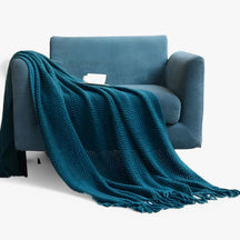 Gezellig gebreid plaid – zacht, warm en stijlvol met franjes Heren