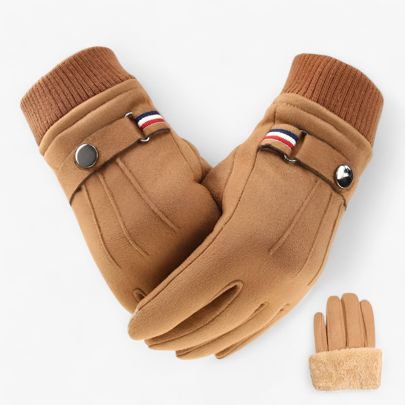 Michael | Warme Suède Touchscreen Winterhandschoenen - Bruin Eén maat - Michael | Warme Suède Touchscreen Winterhandschoenen - €25 - Pantinoshop