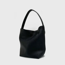 bags : Tote Bag Beige - Premium Leather in Black van Pantino