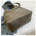 Bolso combinado de mano y hombro - oliva