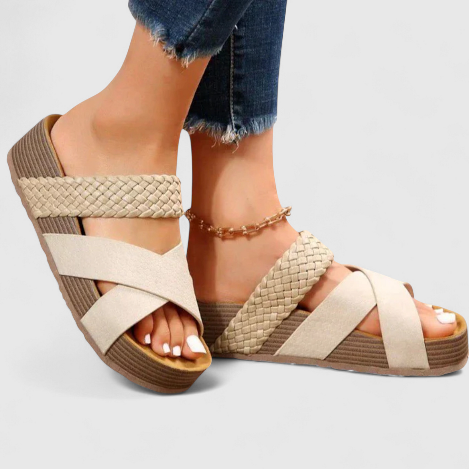 men's fashion : Julia - Orthopedische Sandalen - Sandalen Dames in Beige van Pantino