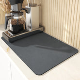 Afdruip Mat | Super absorberend, antislip & uniek design - Donkergrijs - Dish Racks & Drain Boards - Pantino