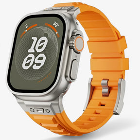 accessories : Alex | Siliconen sportbandje voor Apple Watch in titaan oranje van Pantinoshop