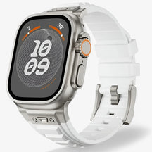 accessories : Alex | Siliconen sportbandje voor Apple Watch in titaan wit van Pantinoshop