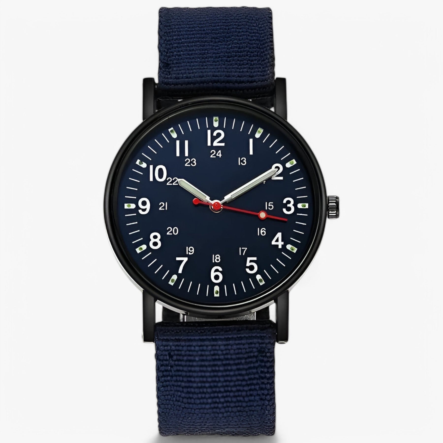 watches : Hektor | Nylon Sport Militair Horloge in Donkerblauw van Pantinoshop