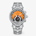 Orologio da uomo arancione argento - Orologio retrò di lusso millenario