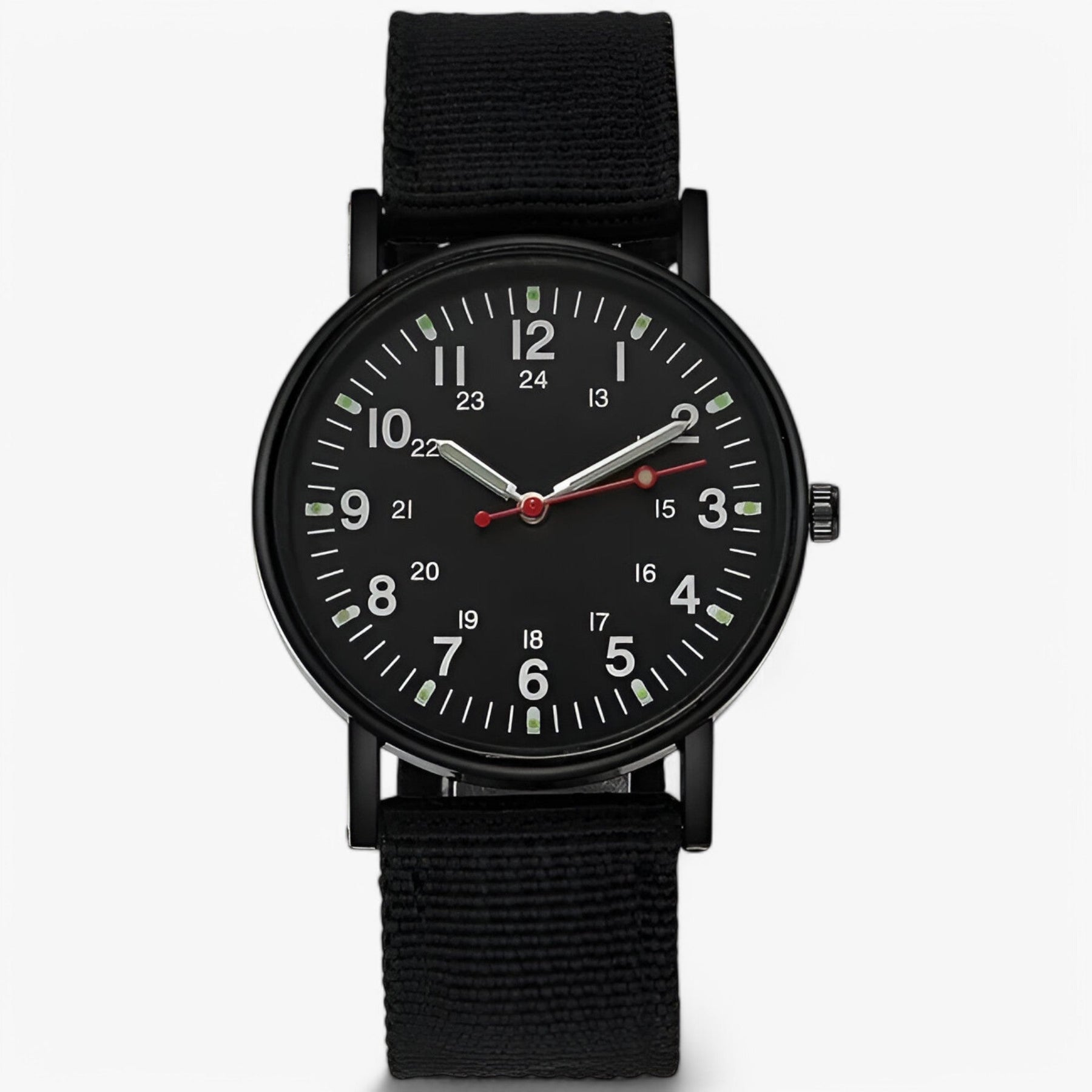 watches : Hektor | Nylon Sport Militair Horloge in Zwart van Pantinoshop