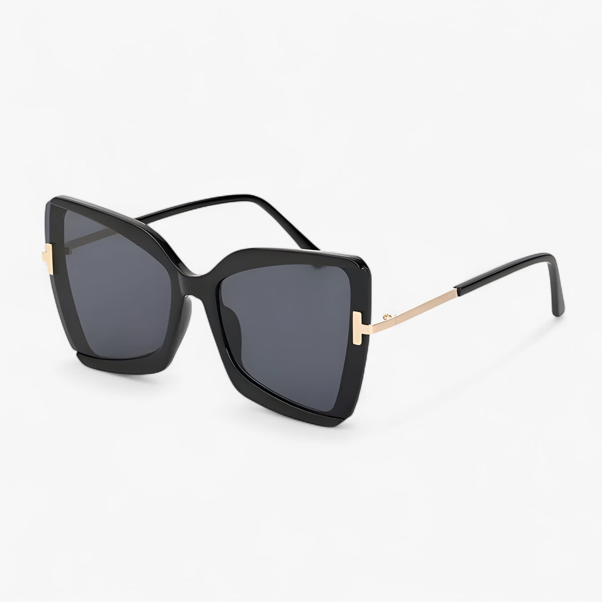 Andrea | Cat-eye zonnebril met T-frame - opvallende stijl, levendige kleuren- €25 : Andrea | Cat-eye zonnebril met T-frame - opvallende stijl, levendige kleuren in zwart van Pantinoshop